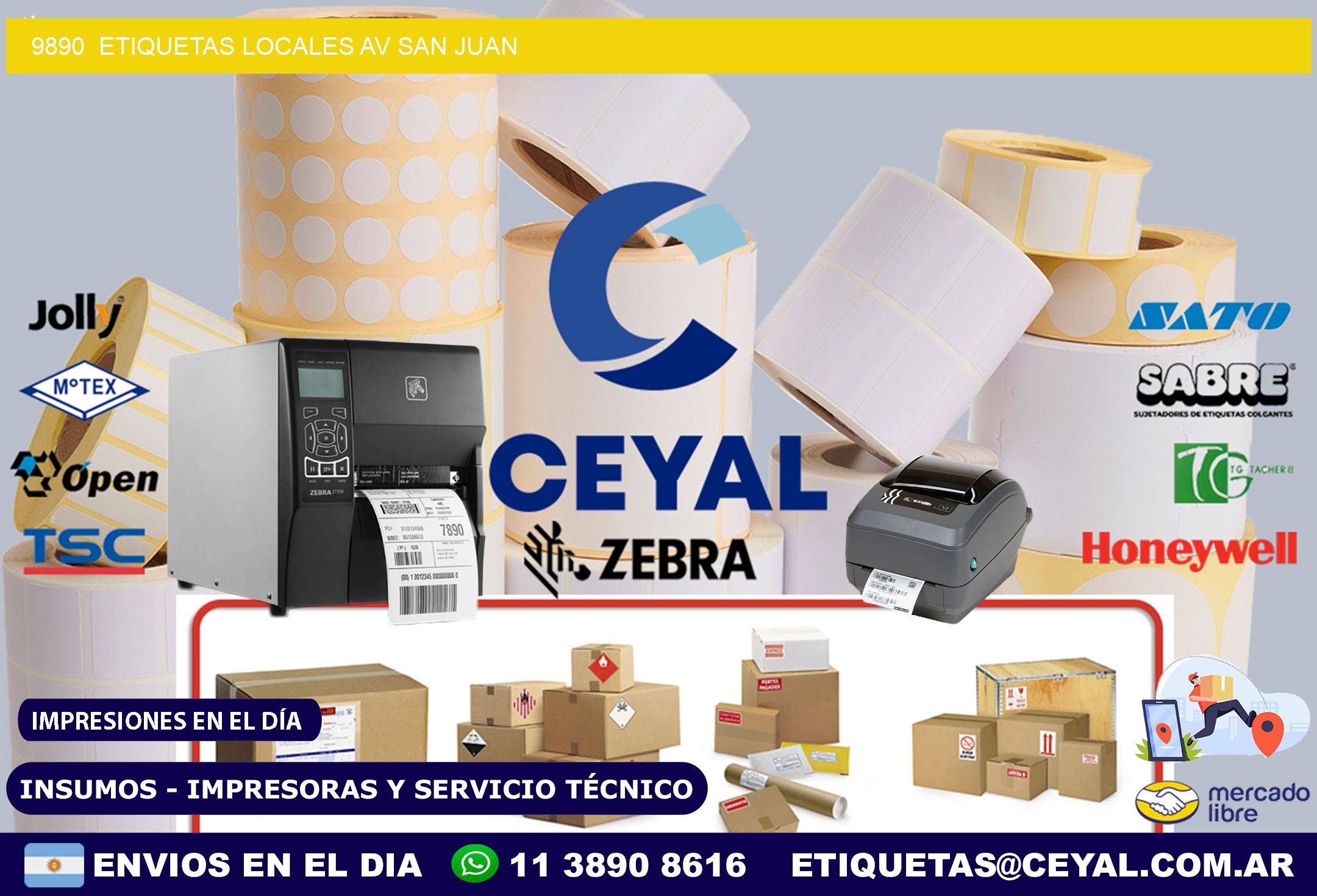 9890  etiquetas locales Av San juan