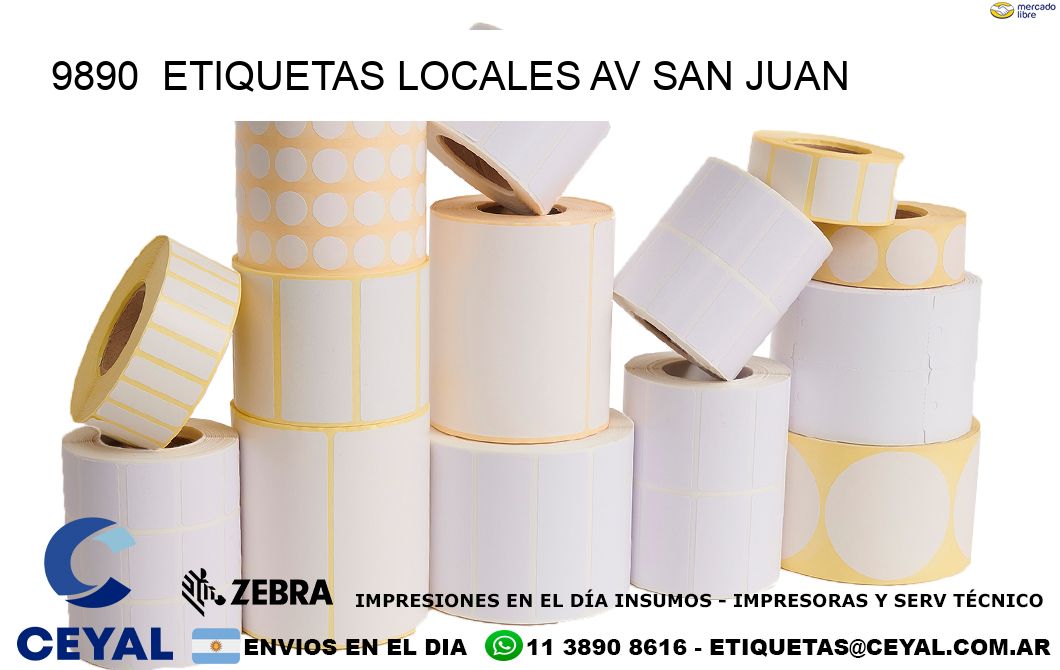 9890  etiquetas locales Av San juan