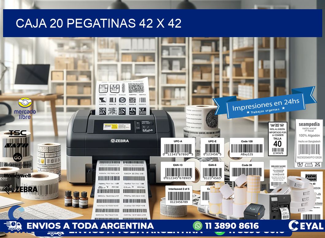 CAJA 20 PEGATINAS 42 x 42