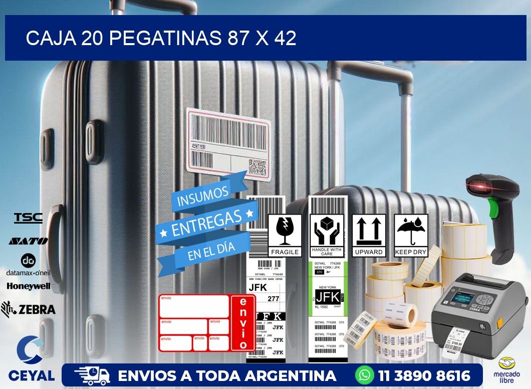 CAJA 20 PEGATINAS 87 x 42