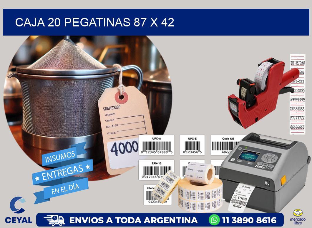 CAJA 20 PEGATINAS 87 x 42