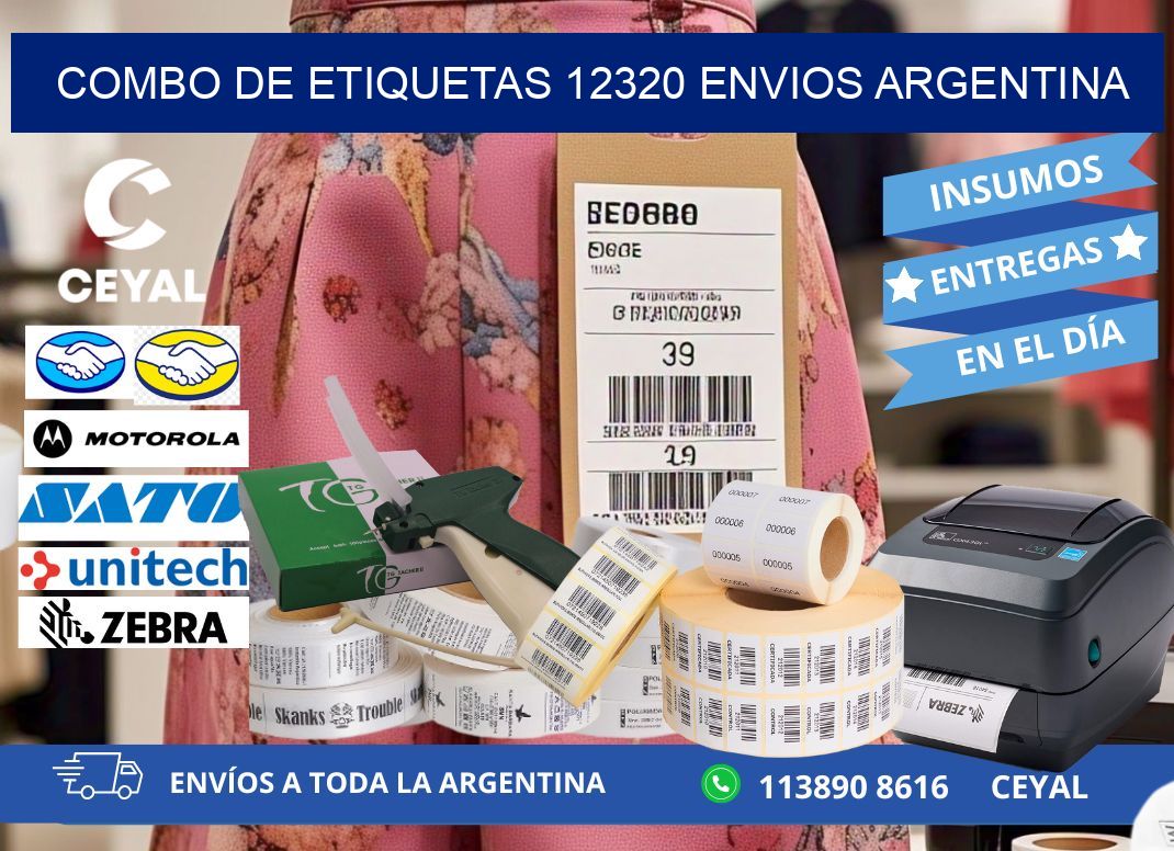 Combo de etiquetas 12320 ENVIOS ARGENTINA