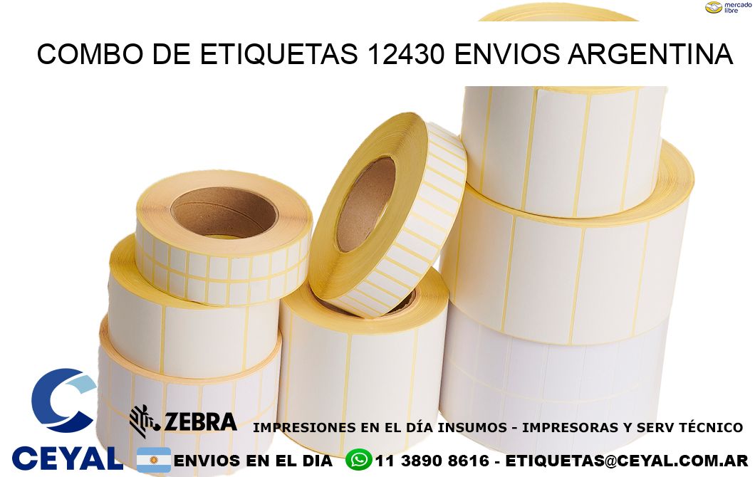 Combo de etiquetas 12430 ENVIOS ARGENTINA