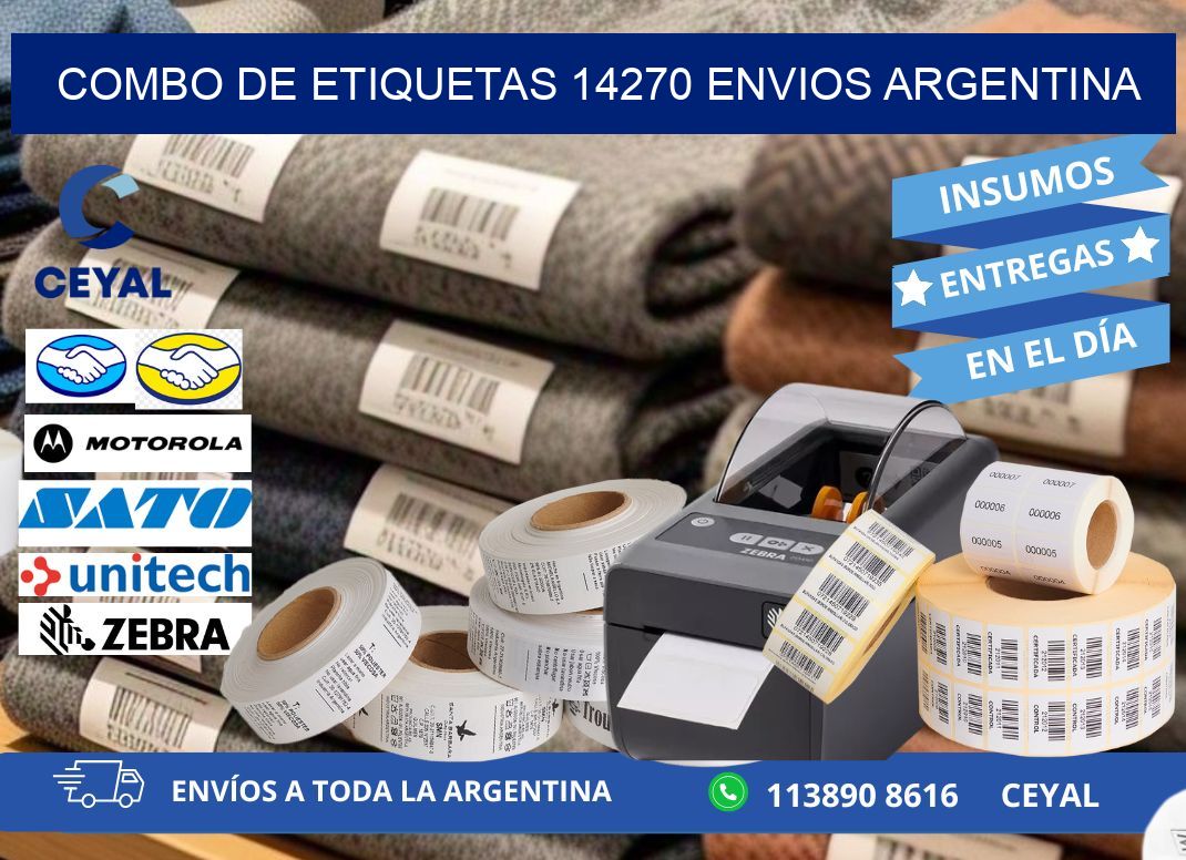 Combo de etiquetas 14270 ENVIOS ARGENTINA