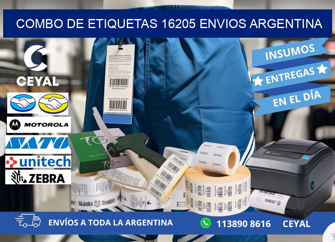 Combo de etiquetas 16205 ENVIOS ARGENTINA
