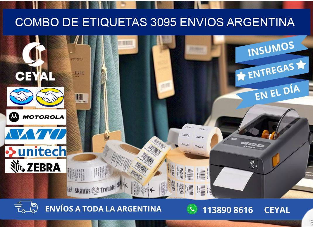 Combo de etiquetas 3095 ENVIOS ARGENTINA