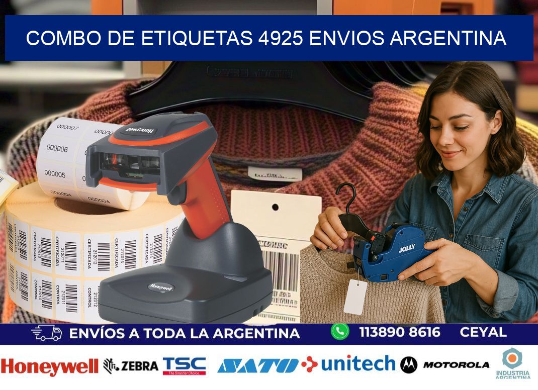 Combo de etiquetas 4925 ENVIOS ARGENTINA