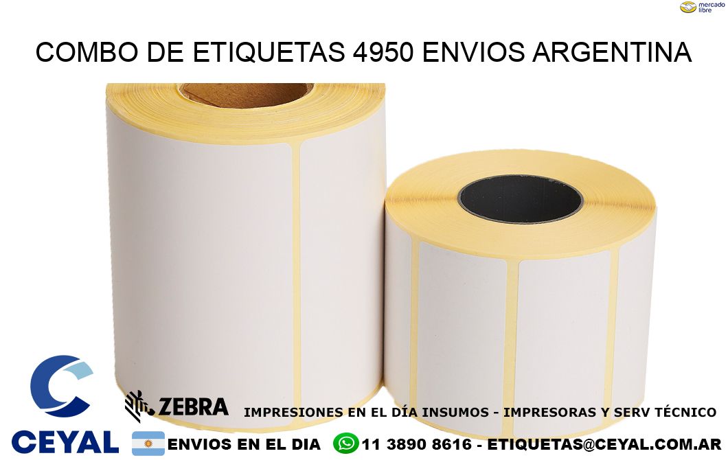 Combo de etiquetas 4950 ENVIOS ARGENTINA