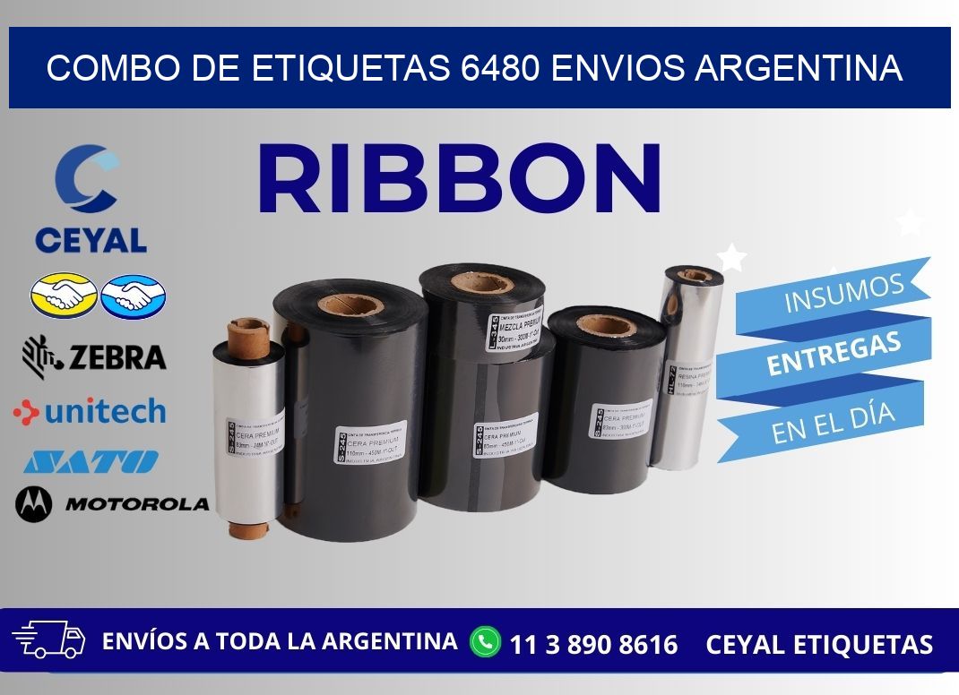 Combo de etiquetas 6480 ENVIOS ARGENTINA