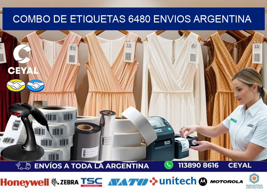 Combo de etiquetas 6480 ENVIOS ARGENTINA