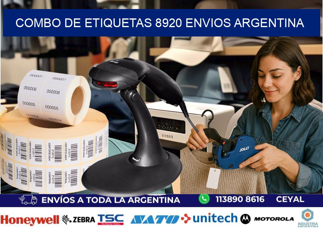 Combo de etiquetas 8920 ENVIOS ARGENTINA