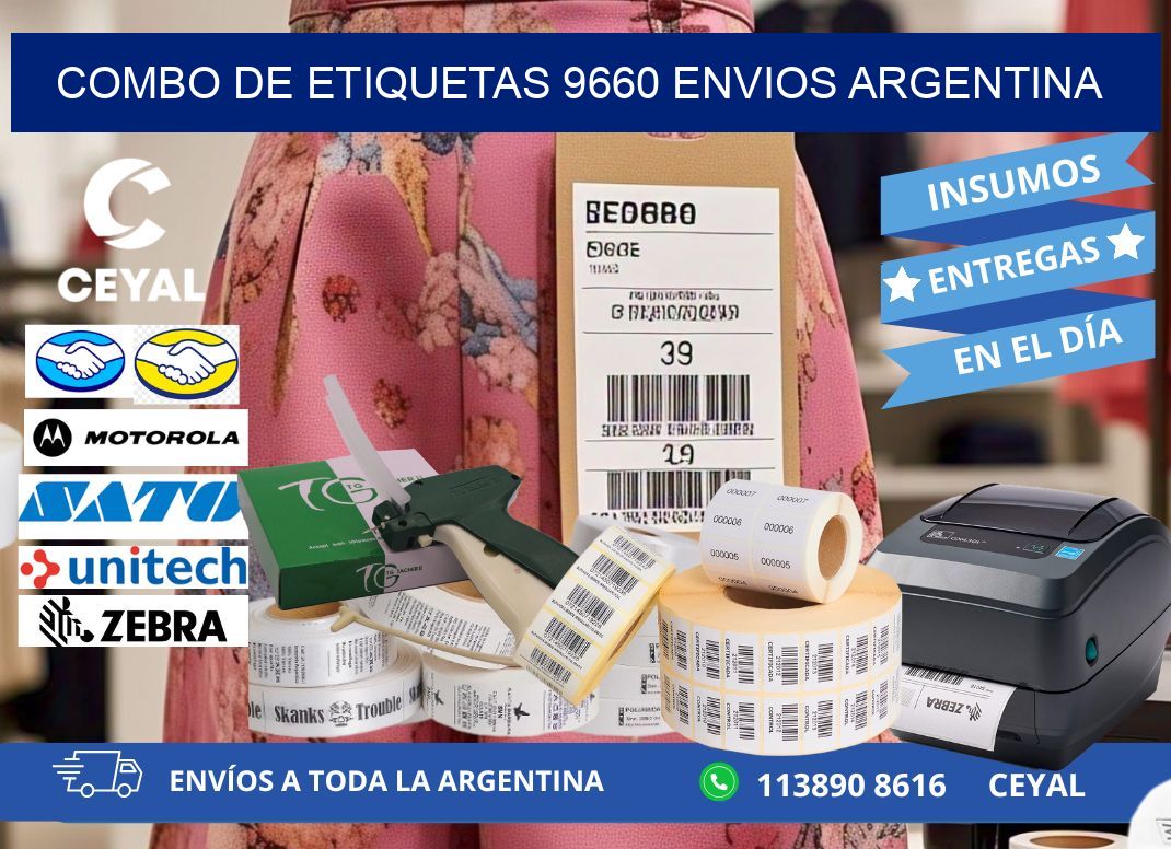 Combo de etiquetas 9660 ENVIOS ARGENTINA