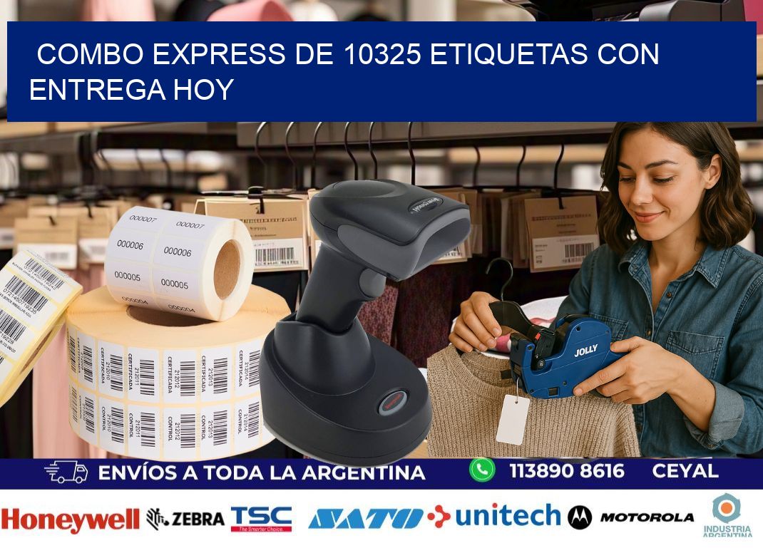 Combo express de 10325 etiquetas con entrega hoy