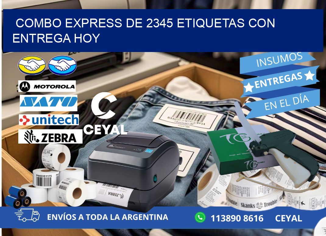 Combo express de 2345 etiquetas con entrega hoy