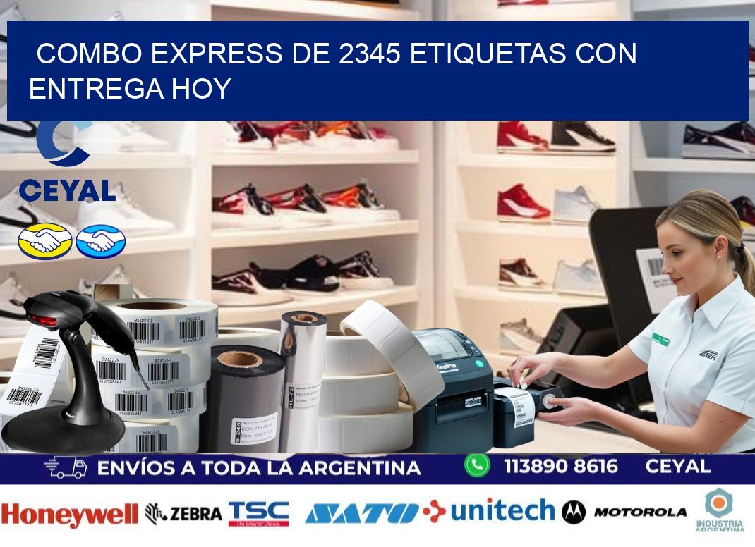 Combo express de 2345 etiquetas con entrega hoy