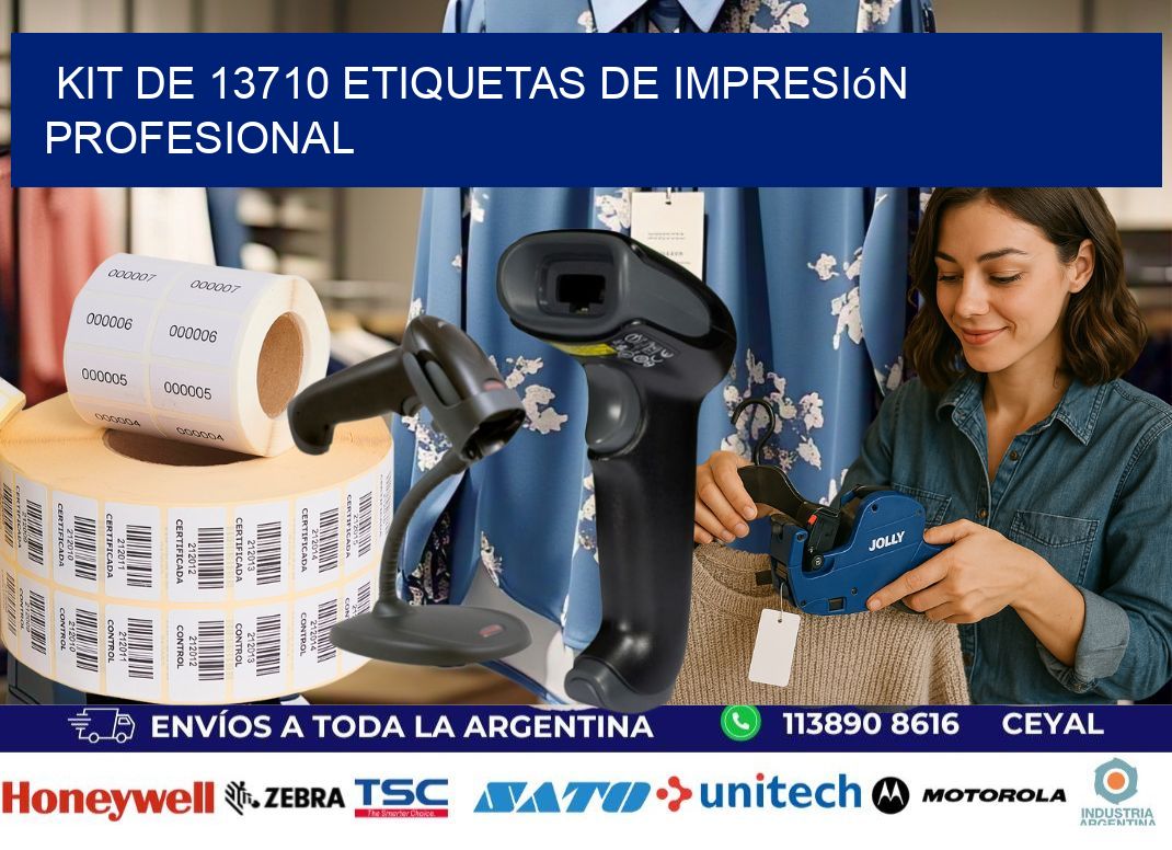 Kit de 13710 etiquetas de impresión profesional