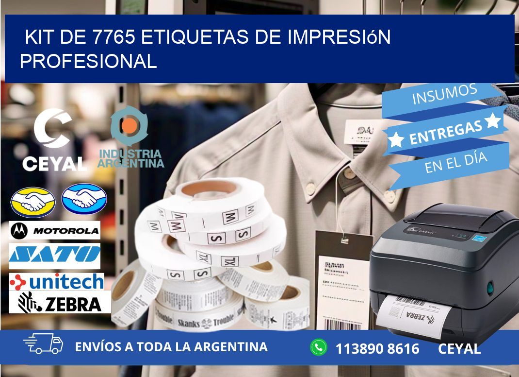 Kit de 7765 etiquetas de impresión profesional