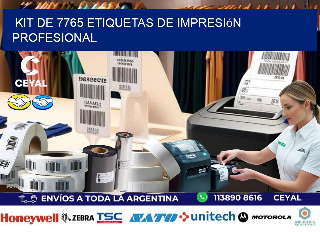Kit de 7765 etiquetas de impresión profesional