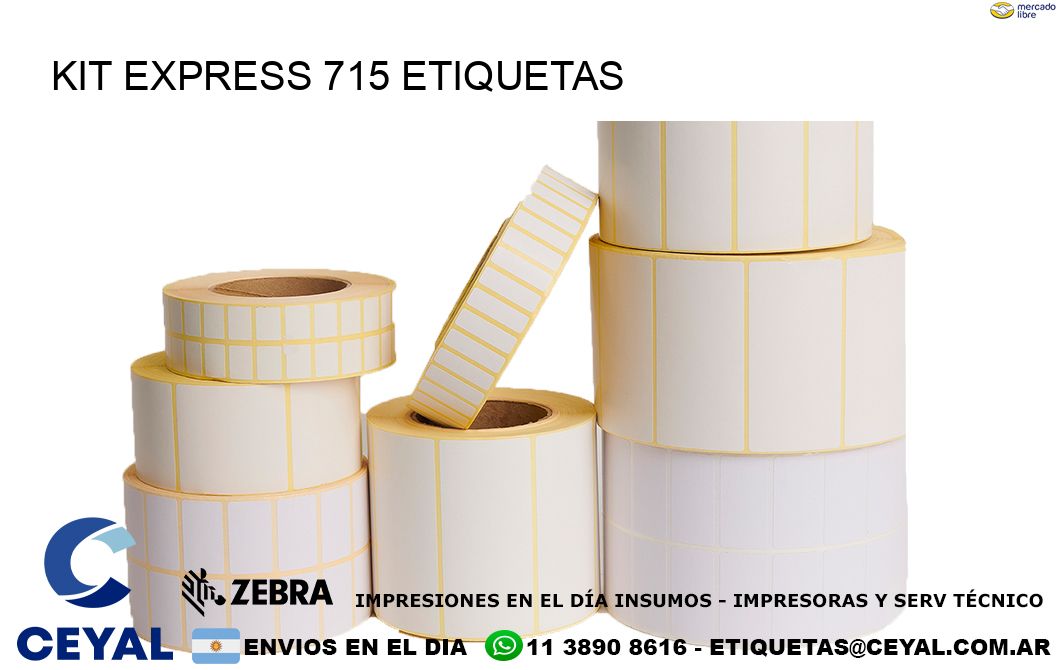 Kit express 715 etiquetas