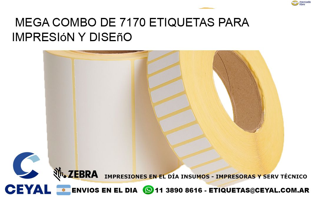 Mega combo de 7170 etiquetas para impresión y diseño