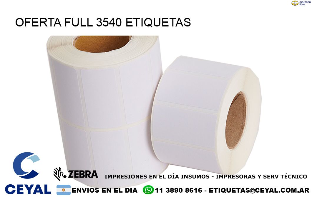 Oferta full 3540 etiquetas
