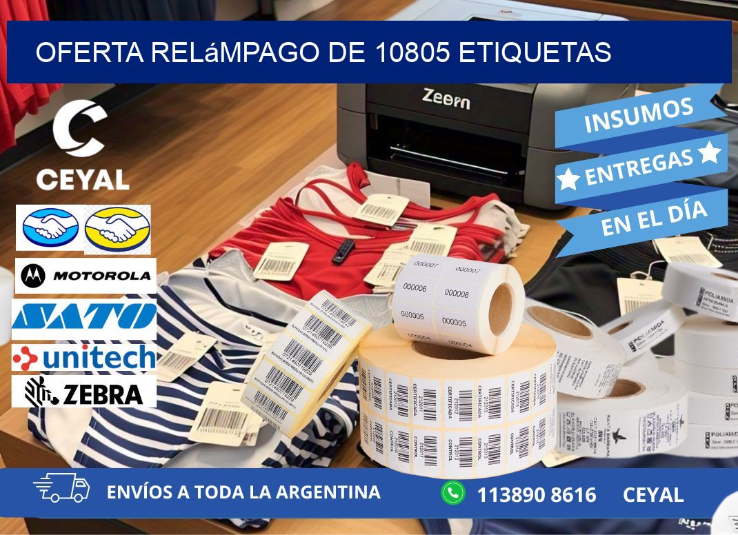 Oferta relámpago de 10805 etiquetas