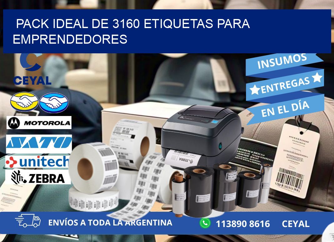 Pack ideal de 3160 etiquetas para emprendedores