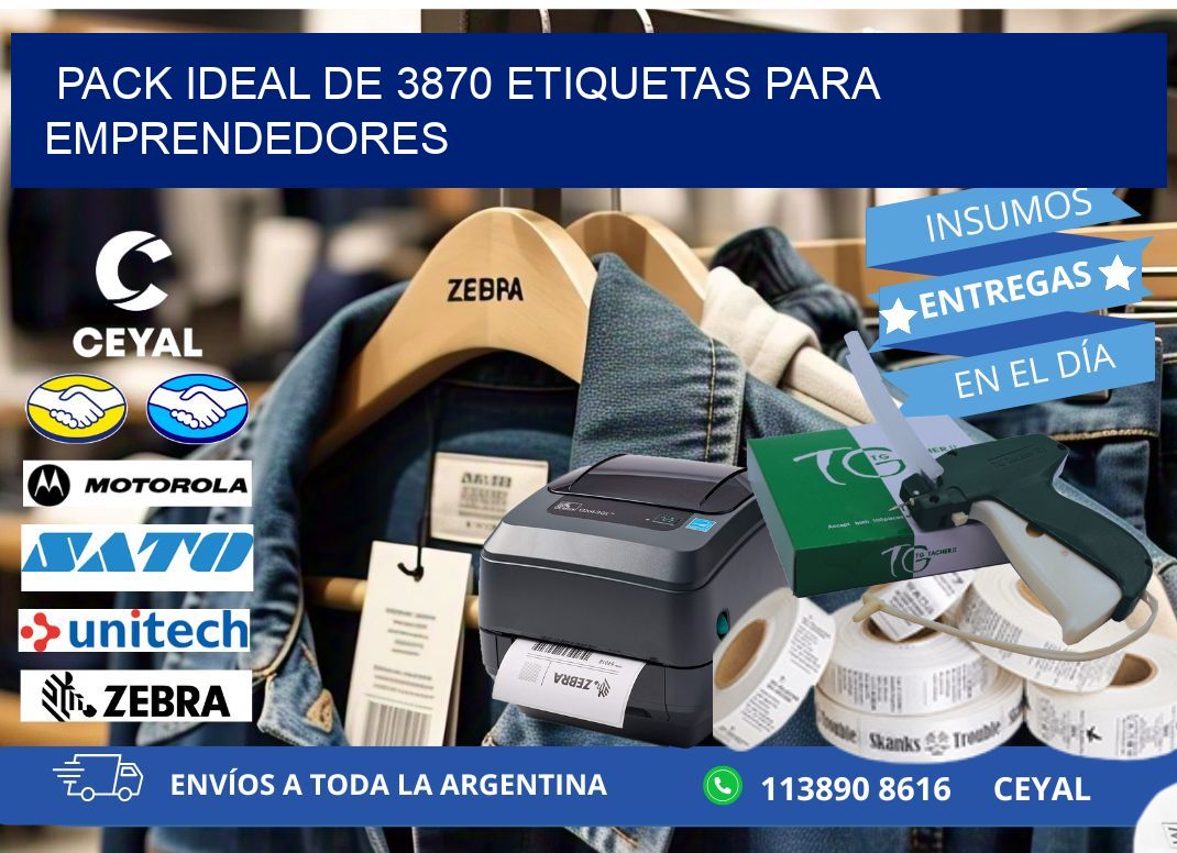 Pack ideal de 3870 etiquetas para emprendedores
