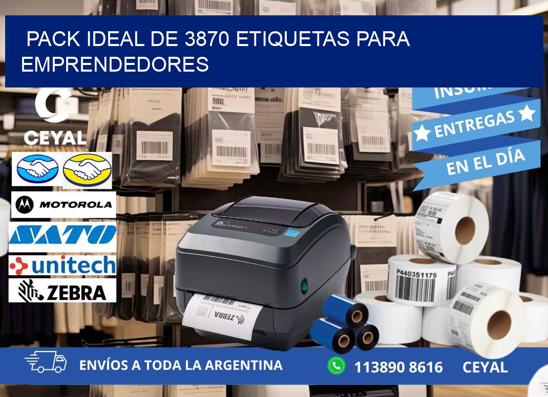 Pack ideal de 3870 etiquetas para emprendedores