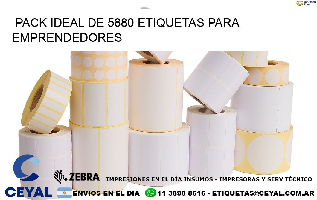 Pack ideal de 5880 etiquetas para emprendedores