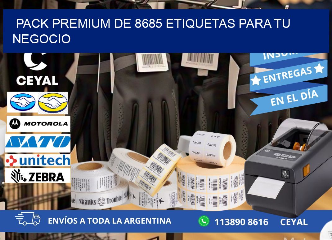 Pack premium de 8685 etiquetas para tu negocio