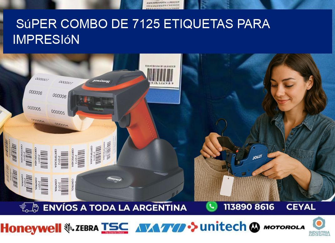 Súper combo de 7125 etiquetas para impresión