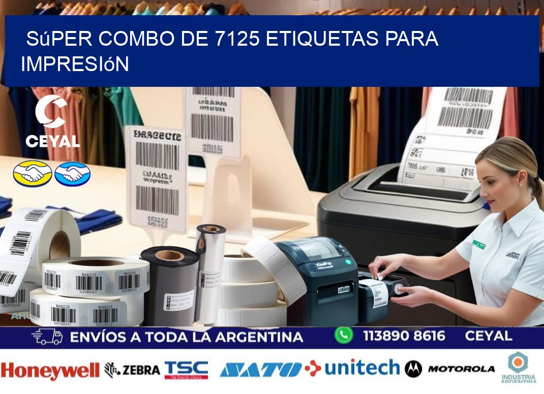 Súper combo de 7125 etiquetas para impresión