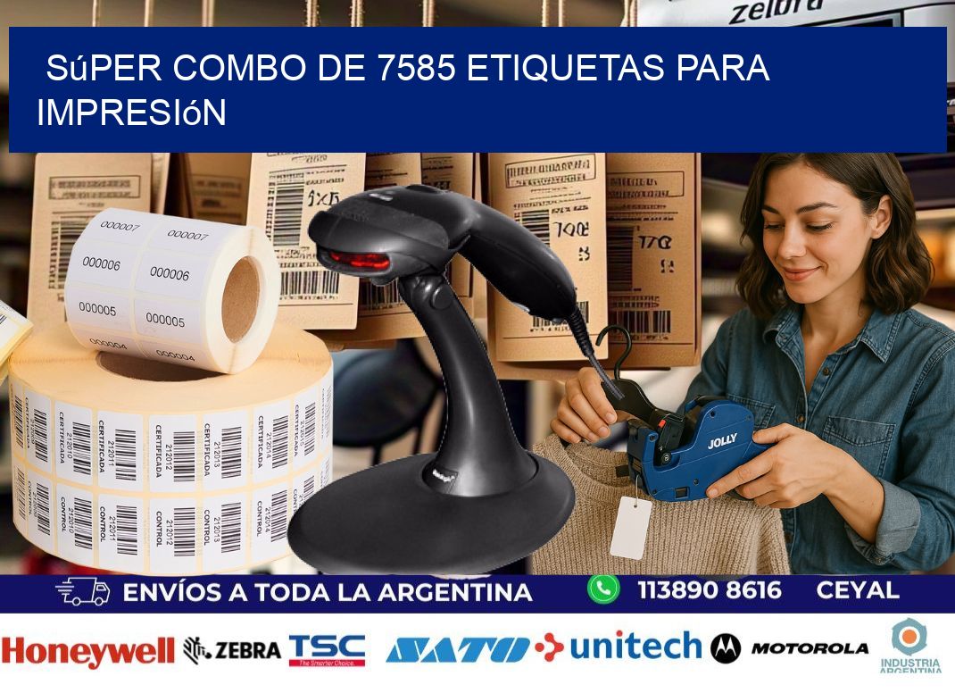 Súper combo de 7585 etiquetas para impresión