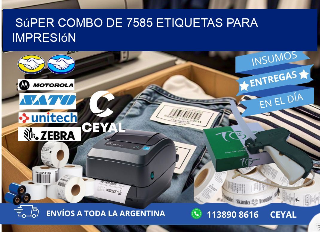 Súper combo de 7585 etiquetas para impresión