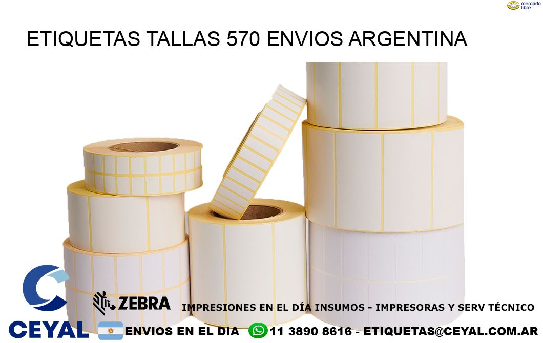 etiquetas tallas 570 ENVIOS ARGENTINA