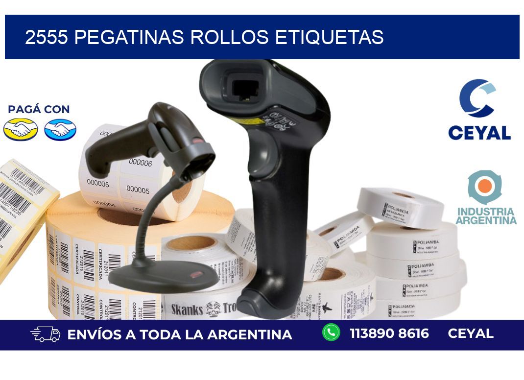 2555 Pegatinas rollos etiquetas