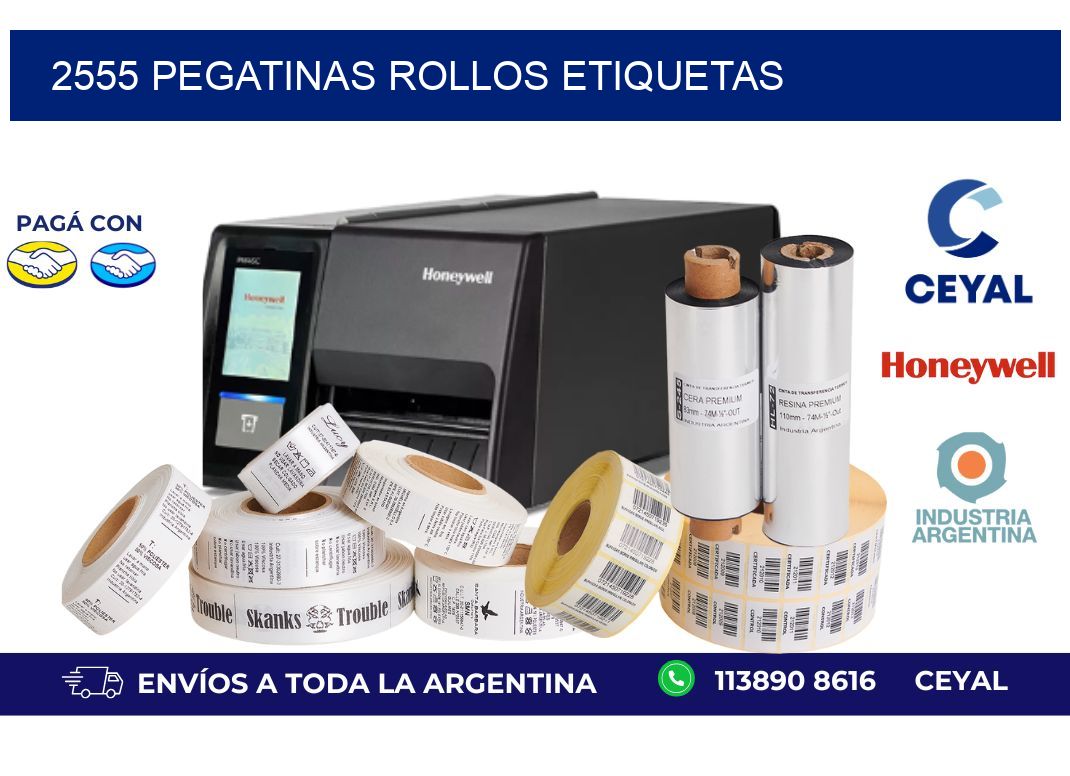 2555 Pegatinas rollos etiquetas
