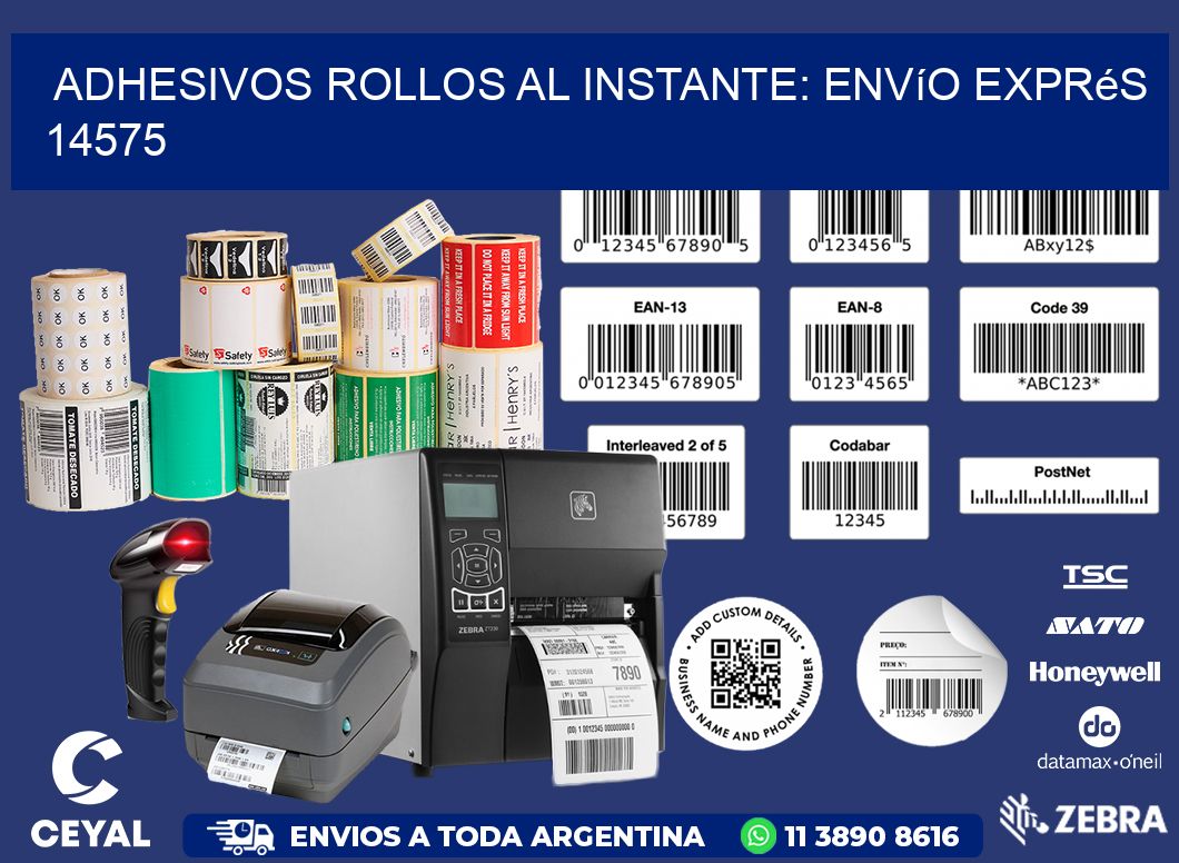 Adhesivos rollos al Instante: Envío Exprés 14575