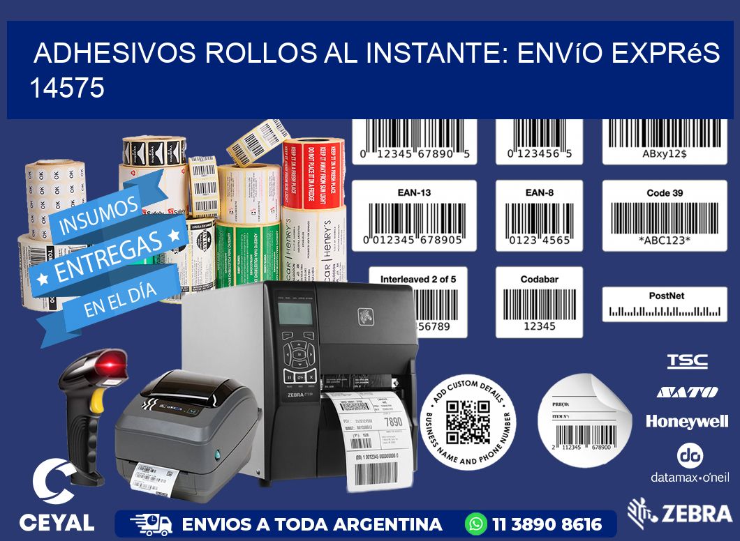 Adhesivos rollos al Instante: Envío Exprés 14575