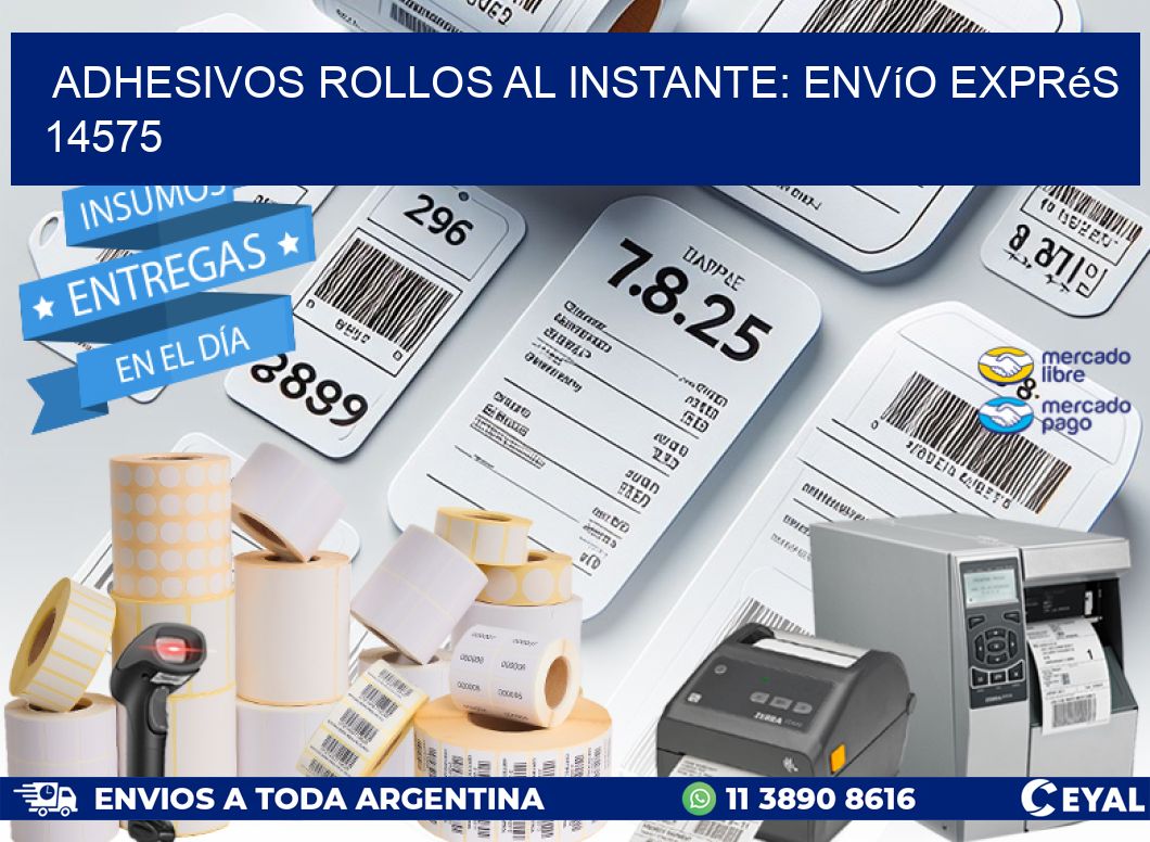 Adhesivos rollos al Instante: Envío Exprés 14575