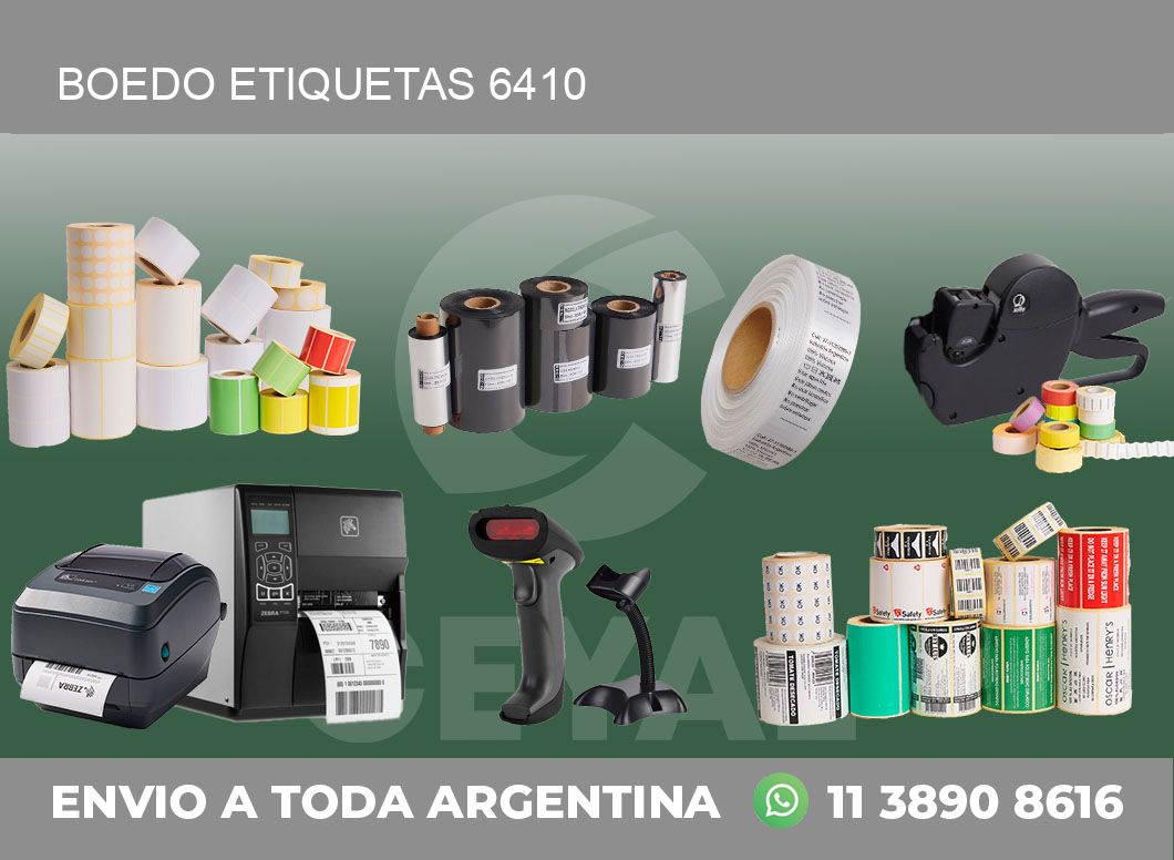 Boedo etiquetas 6410