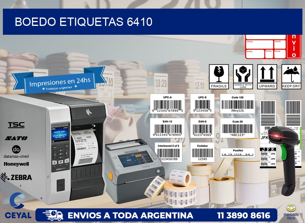 Boedo etiquetas 6410