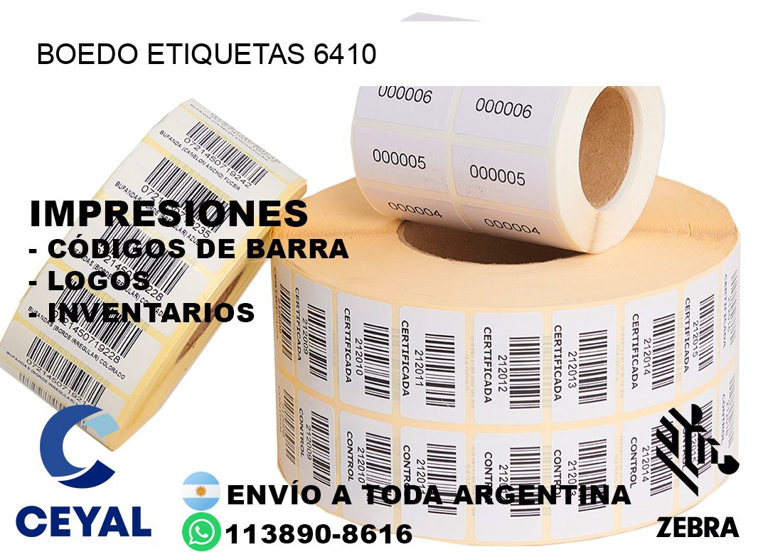 Boedo etiquetas 6410