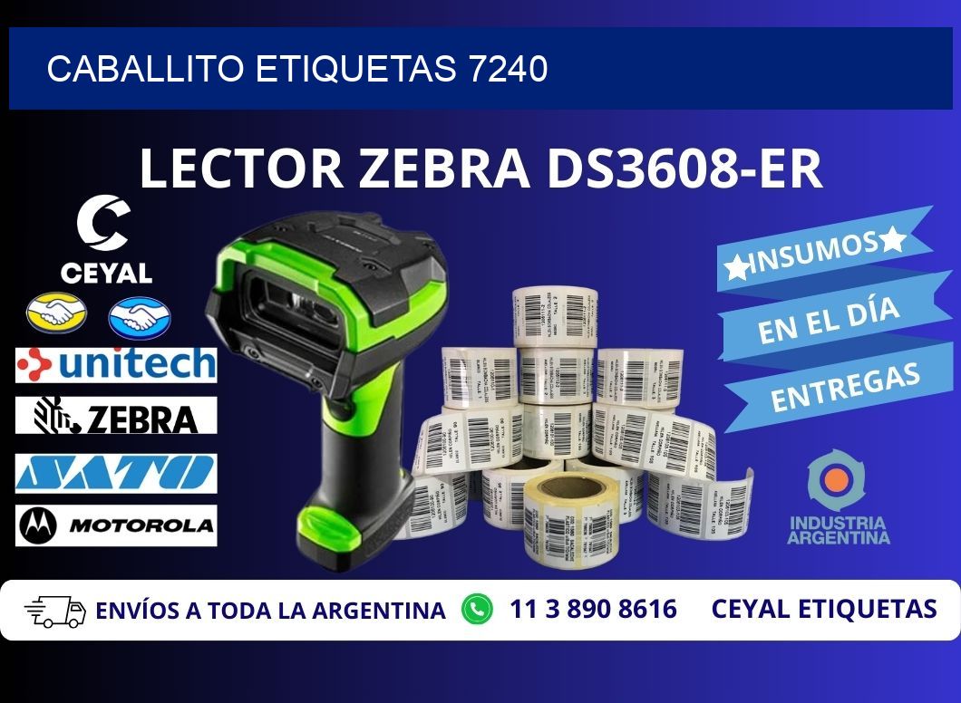 Caballito etiquetas 7240