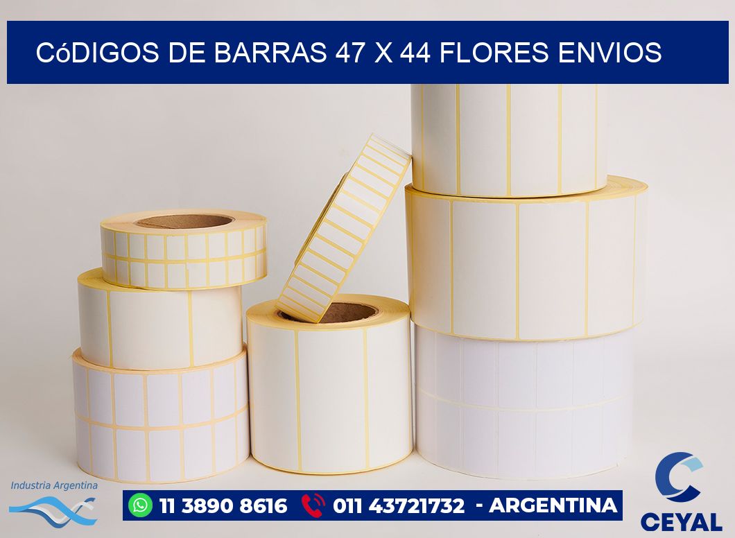 Códigos de Barras 47 x 44 flores envios