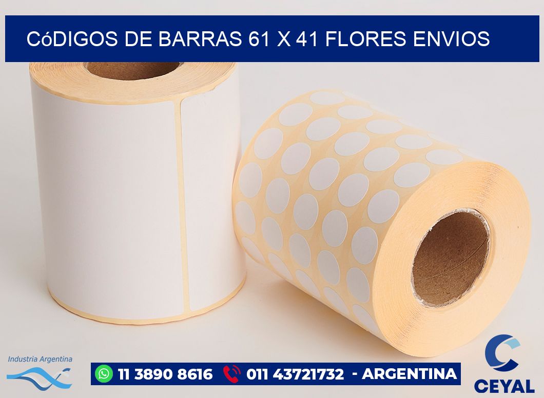 Códigos de Barras 61 x 41 flores envios
