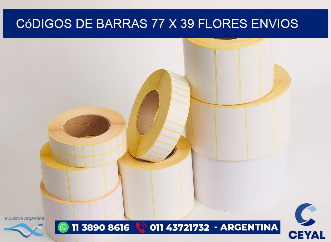 Códigos de Barras 77 x 39 flores envios