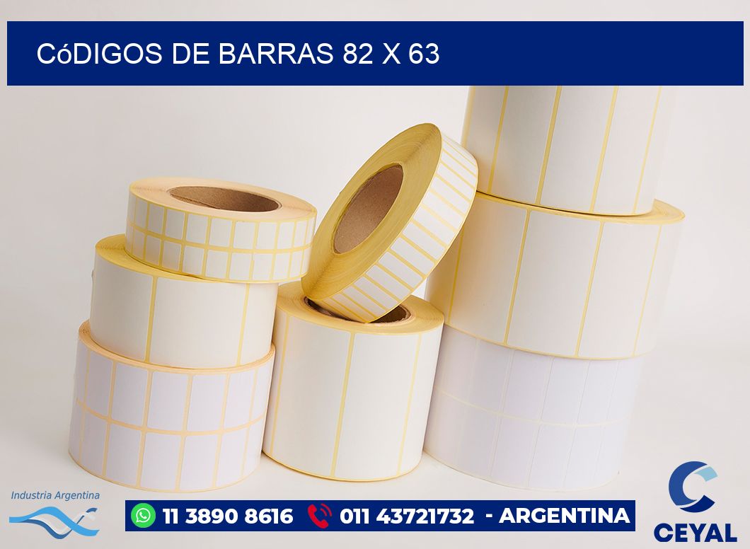 Códigos de Barras 82 x 63
