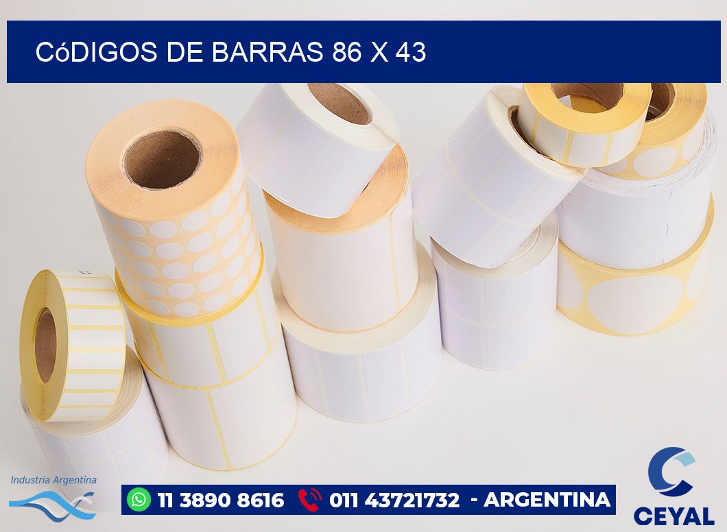 Códigos de Barras 86 x 43